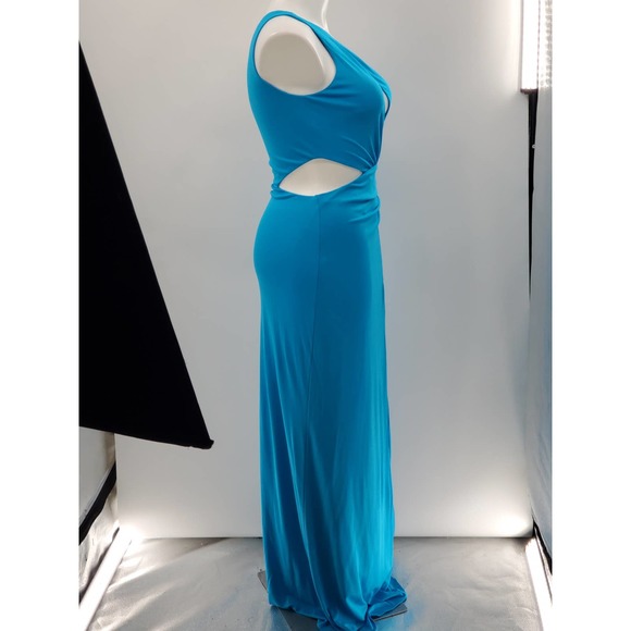 Halston‎ Ivanna gathered cut-out asymmetric gown ONLY SIZE 14 IS AVAILABLE - Picture 6 of 16